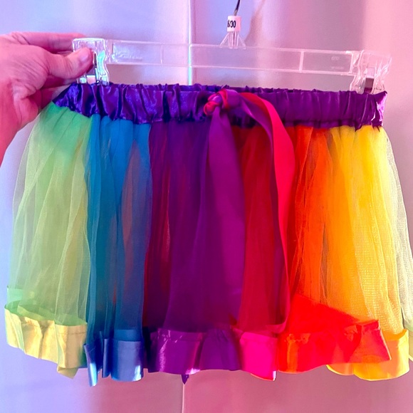 TuTu Girls Rainbow Tule and Satin Ballet Dance Dress up handmade - Picture 5 of 6